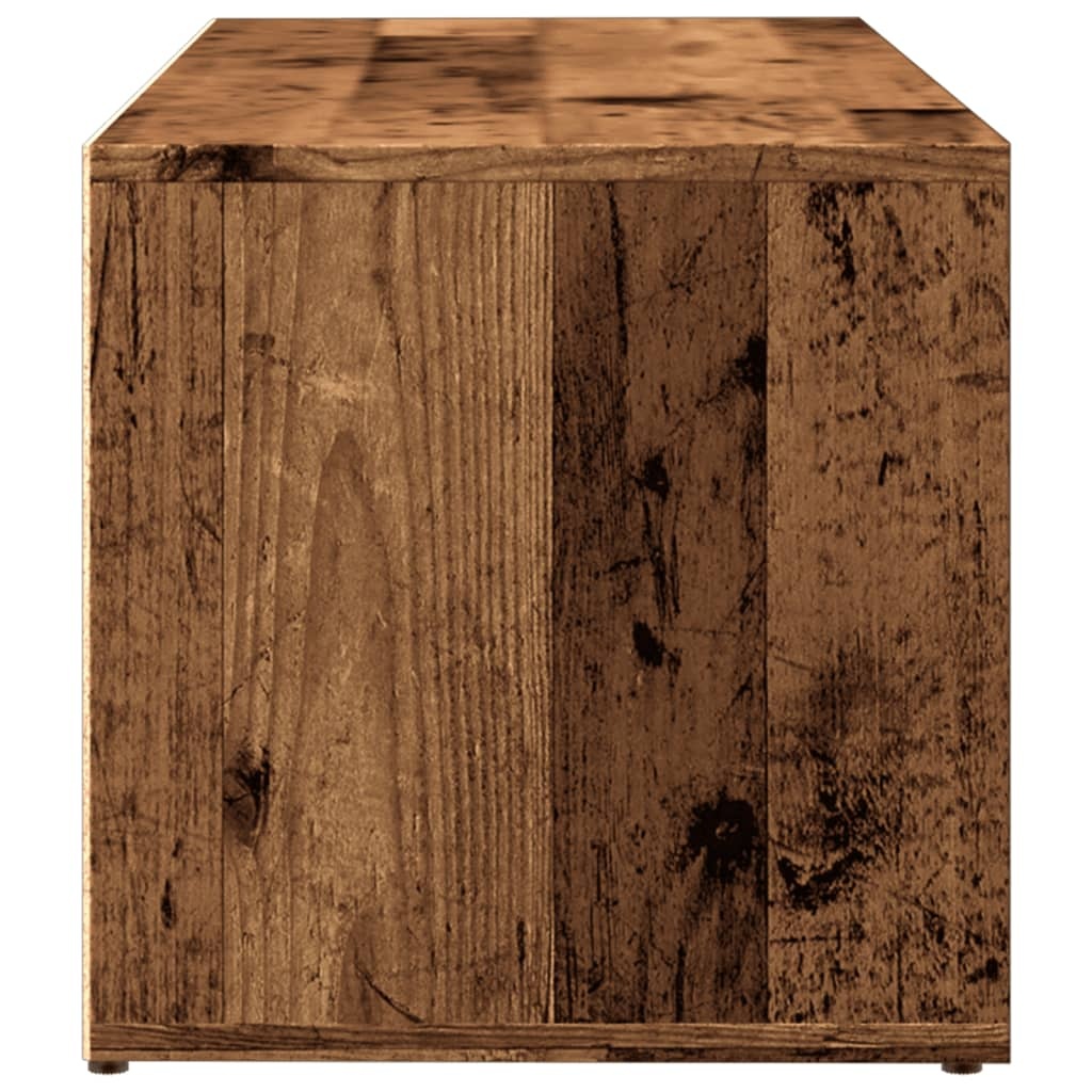 VidaXL Schoenenopbergbank 105x35x35 cm bewerkt hout oud houtkleurig