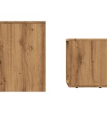 VidaXL 2-delige Tafeltjesset bewerkt hout artisanaal eikenkleurig