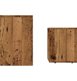 VidaXL 2-delige Tafeltjesset bewerkt hout oud houtkleurig