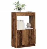 VidaXL Hoge kast 63x33x100 cm bewerkt hout oud houtkleurig