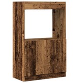 VidaXL Hoge kast 63x33x100 cm bewerkt hout oud houtkleurig