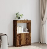 VidaXL Hoge kast 63x33x100 cm bewerkt hout oud houtkleurig