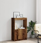 VidaXL Hoge kast 63x33x100 cm bewerkt hout oud houtkleurig