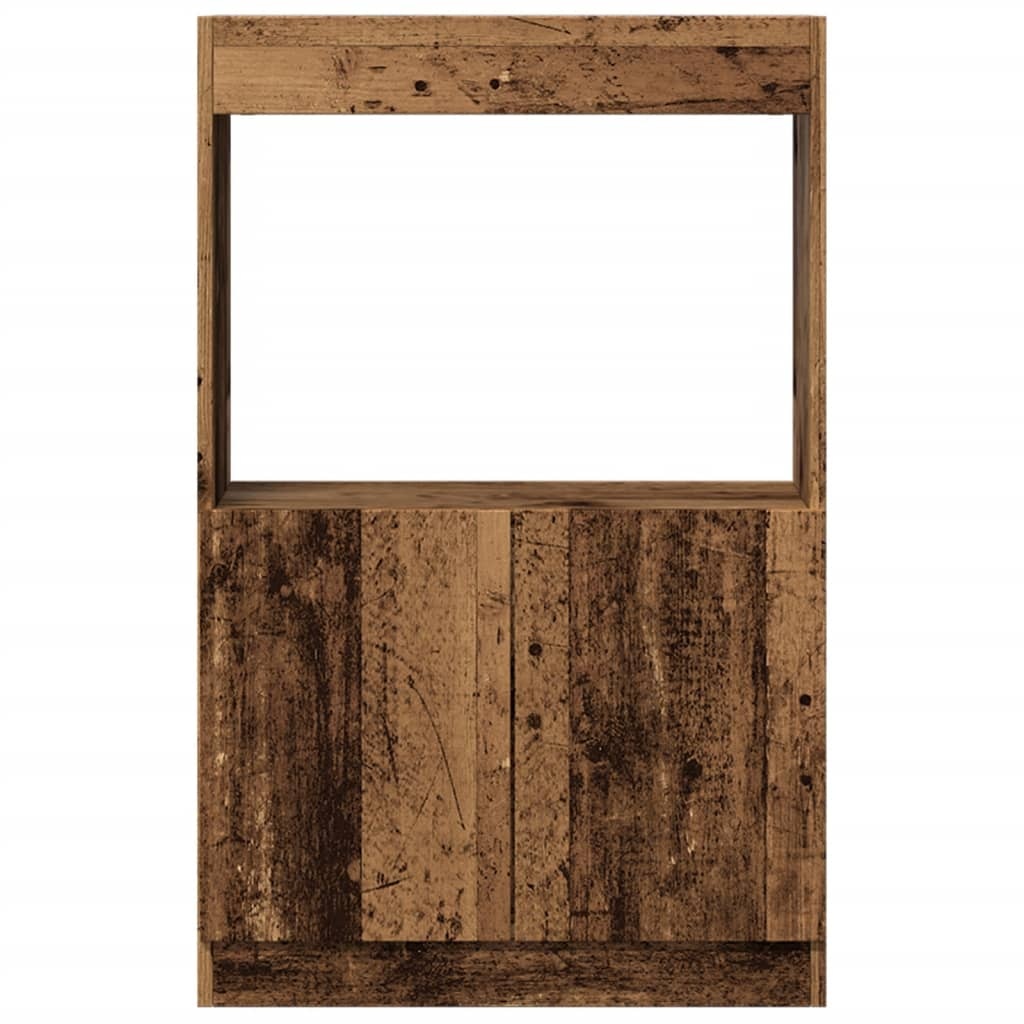 VidaXL Hoge kast 63x33x100 cm bewerkt hout oud houtkleurig