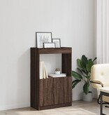 VidaXL Hoge kast 63x33x100 cm bewerkt hout bruin eikenkleurig