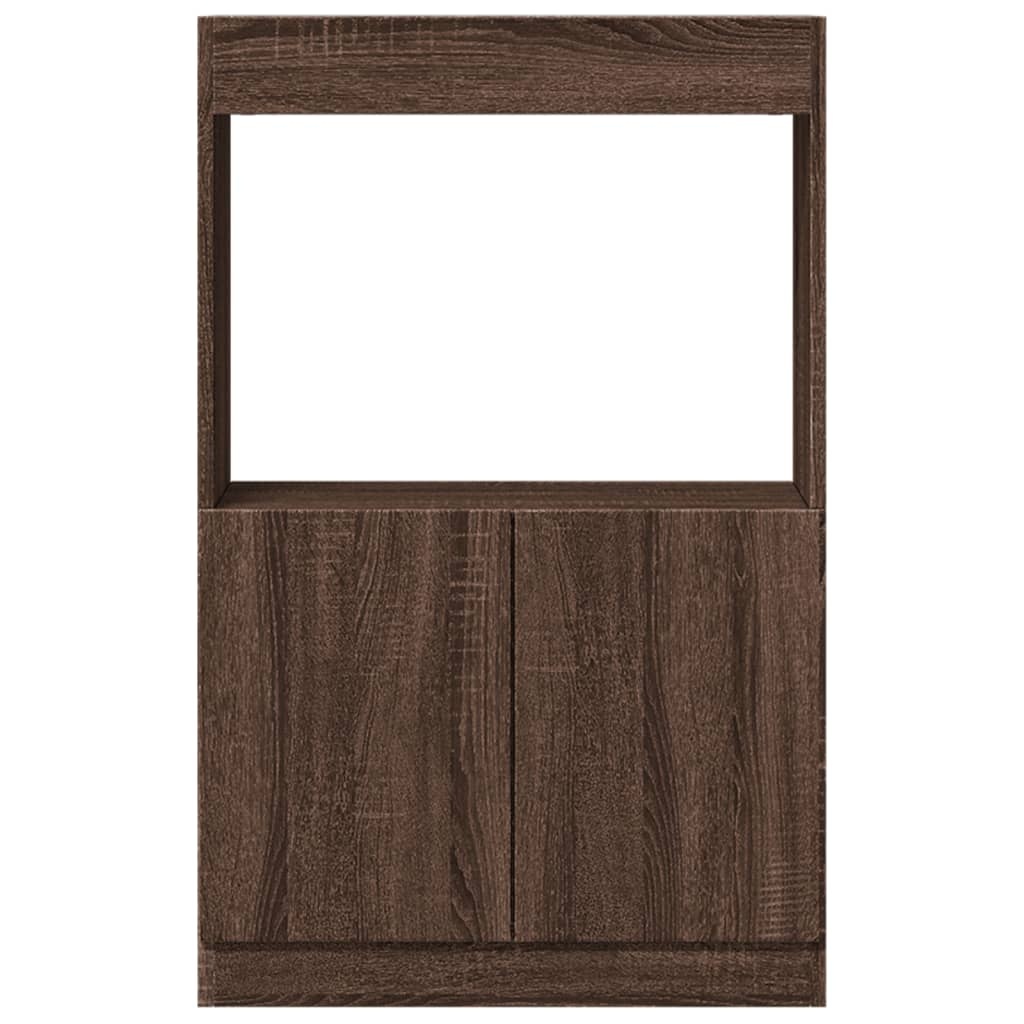 VidaXL Hoge kast 63x33x100 cm bewerkt hout bruin eikenkleurig