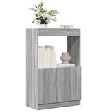 VidaXL Hoge kast 63x33x100 cm bewerkt hout grijs sonoma eikenkleurig