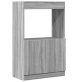 VidaXL Hoge kast 63x33x100 cm bewerkt hout grijs sonoma eikenkleurig