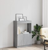 VidaXL Hoge kast 63x33x100 cm bewerkt hout grijs sonoma eikenkleurig