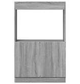 VidaXL Hoge kast 63x33x100 cm bewerkt hout grijs sonoma eikenkleurig
