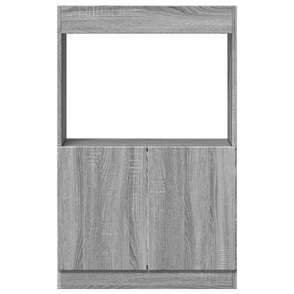 VidaXL Hoge kast 63x33x100 cm bewerkt hout grijs sonoma eikenkleurig