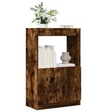 VidaXL Hoge kast 63x33x100 cm bewerkt hout gerookt eikenkleurig
