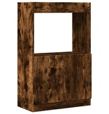 VidaXL Hoge kast 63x33x100 cm bewerkt hout gerookt eikenkleurig