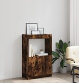 VidaXL Hoge kast 63x33x100 cm bewerkt hout gerookt eikenkleurig