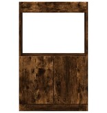 VidaXL Hoge kast 63x33x100 cm bewerkt hout gerookt eikenkleurig
