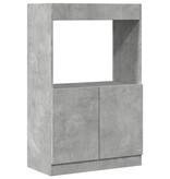 VidaXL Hoge kast 63x33x100 cm bewerkt hout betongrijs
