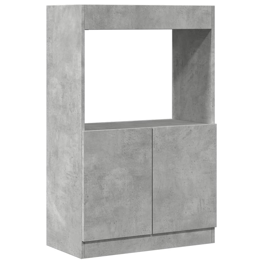 VidaXL Hoge kast 63x33x100 cm bewerkt hout betongrijs