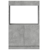 VidaXL Hoge kast 63x33x100 cm bewerkt hout betongrijs