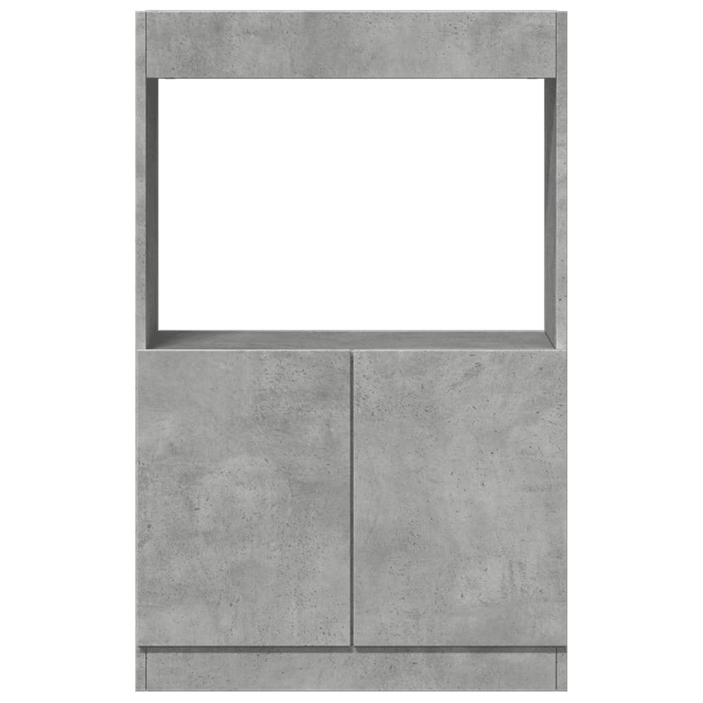 VidaXL Hoge kast 63x33x100 cm bewerkt hout betongrijs