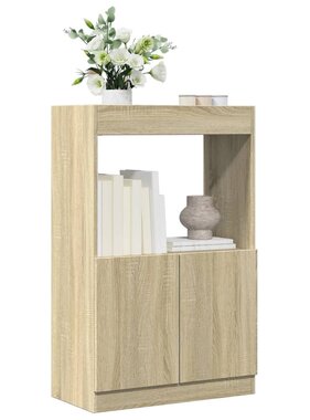 VidaXL Hoge kast 63x33x100 cm bewerkt hout sonoma eikenkleurig