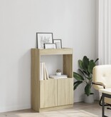 VidaXL Hoge kast 63x33x100 cm bewerkt hout sonoma eikenkleurig