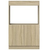 VidaXL Hoge kast 63x33x100 cm bewerkt hout sonoma eikenkleurig