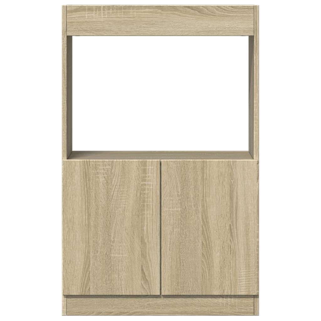 VidaXL Hoge kast 63x33x100 cm bewerkt hout sonoma eikenkleurig