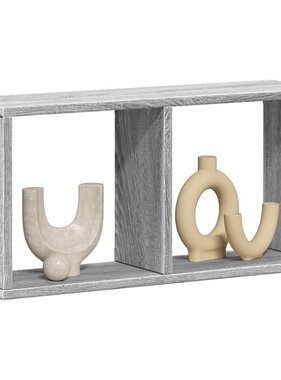 VidaXL Wandkast 60x16x30 cm bewerkt hout grijs sonoma eiken