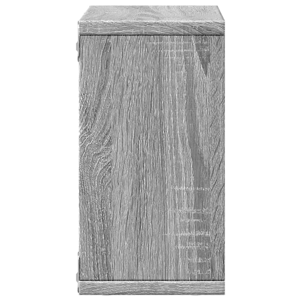 VidaXL Wandkast 60x16x30 cm bewerkt hout grijs sonoma eiken