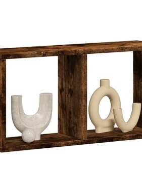 VidaXL Wandkast 60x16x30 cm bewerkt hout gerookt eikenkleurig