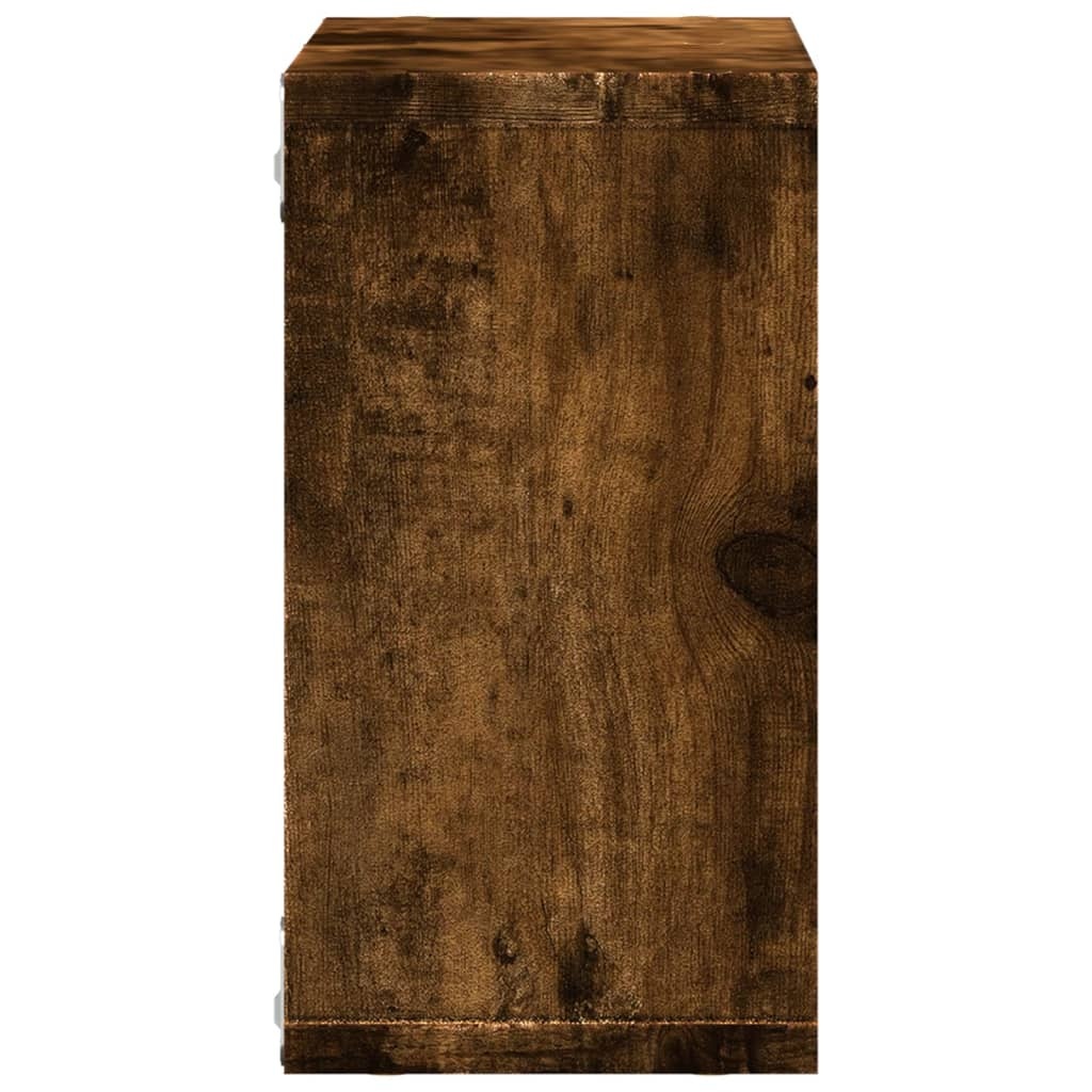 VidaXL Wandkast 60x16x30 cm bewerkt hout gerookt eikenkleurig