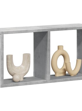 VidaXL Wandkast 60x16x30 cm bewerkt hout betongrijs