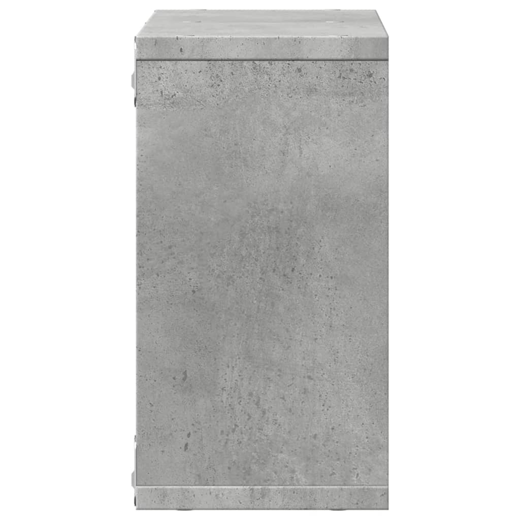 VidaXL Wandkast 60x16x30 cm bewerkt hout betongrijs