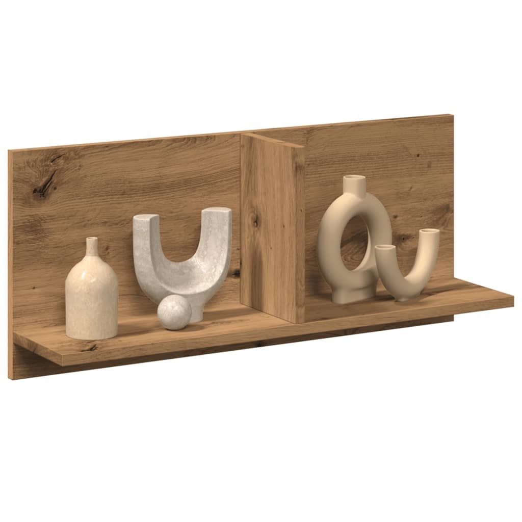 VidaXL Wandkast 70x16,5x30 cm bewerkt hout artinsanaal eikenkleurig
