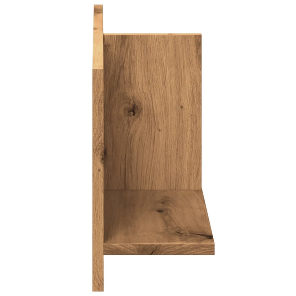 VidaXL Wandkast 70x16,5x30 cm bewerkt hout artinsanaal eikenkleurig
