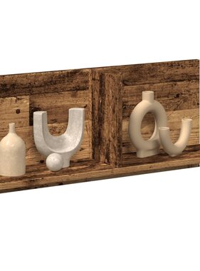VidaXL Wandkast 70x16,5x30 cm bewerkt hout oud houtkleurig