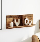 VidaXL Wandkast 70x16,5x30 cm bewerkt hout oud houtkleurig