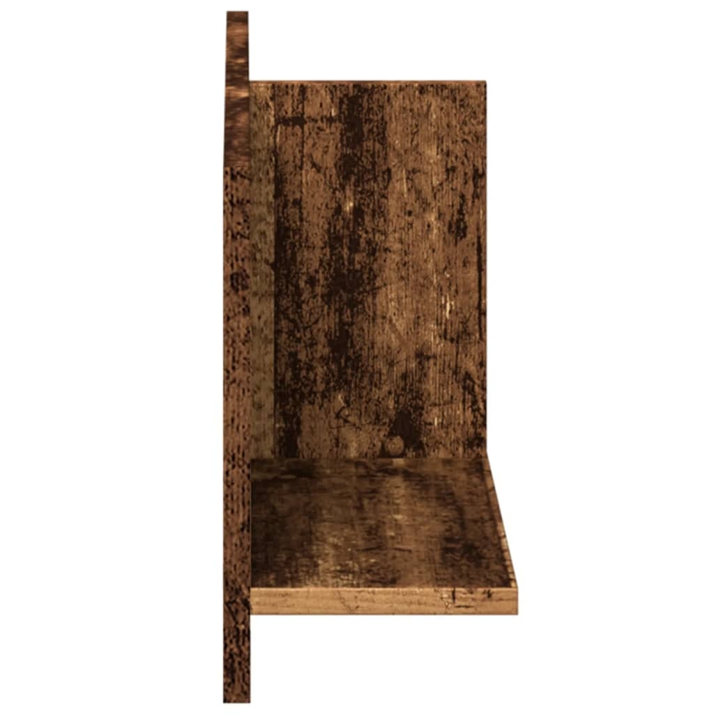 VidaXL Wandkast 70x16,5x30 cm bewerkt hout oud houtkleurig