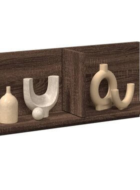 VidaXL Wandkast 70x16,5x30 cm bewerkt hout bruin eikenkleur