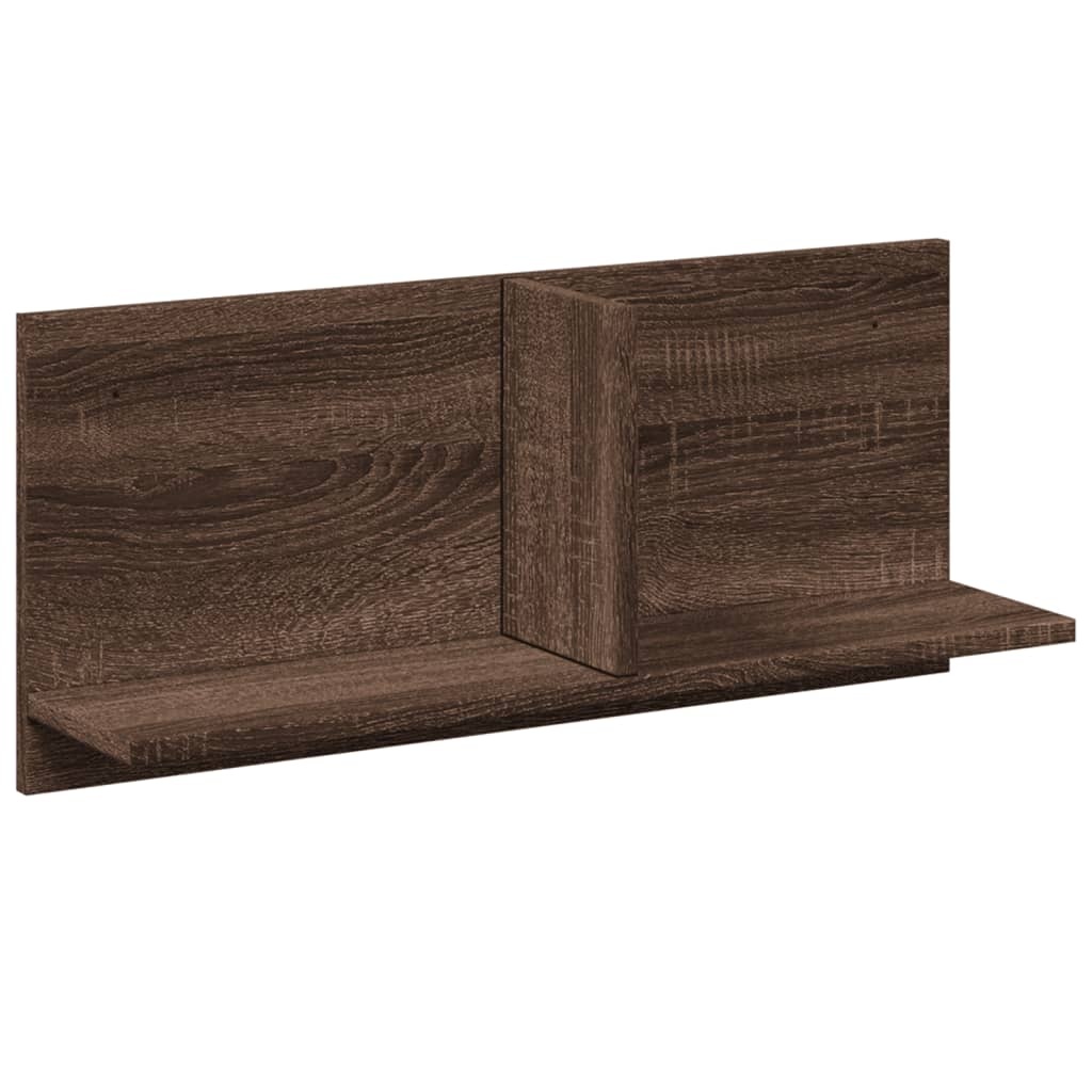 VidaXL Wandkast 70x16,5x30 cm bewerkt hout bruin eikenkleur