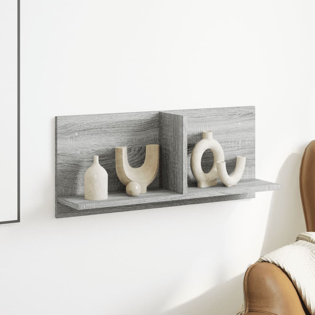 VidaXL Wandkast 70x16,5x30 cm bewerkt hout grijs sonoma eiken