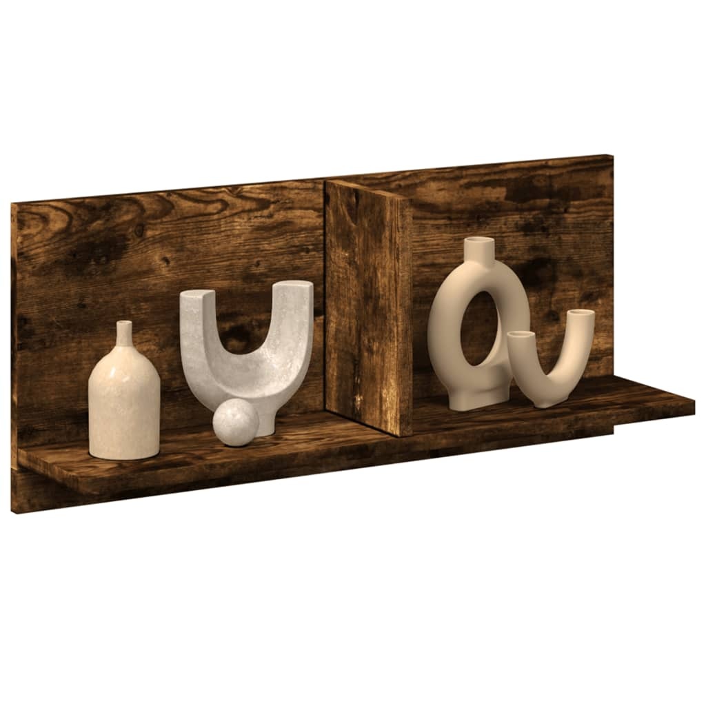 VidaXL Wandkast 70x16,5x30 cm bewerkt hout gerookt eikenkleurig