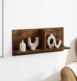 VidaXL Wandkast 70x16,5x30 cm bewerkt hout gerookt eikenkleurig