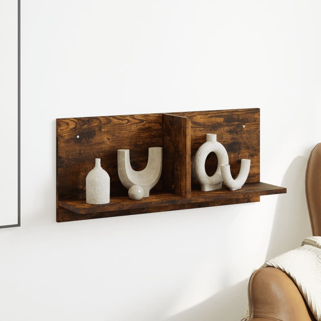 VidaXL Wandkast 70x16,5x30 cm bewerkt hout gerookt eikenkleurig