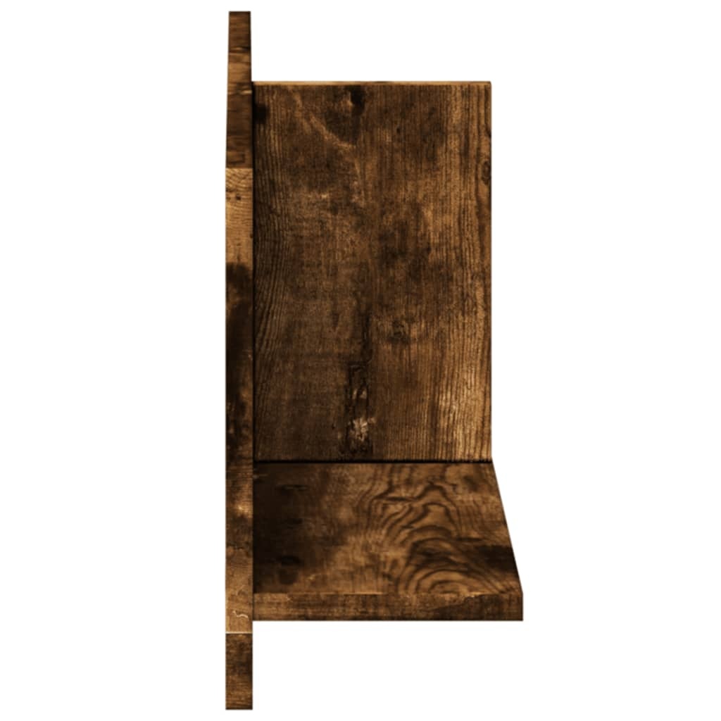 VidaXL Wandkast 70x16,5x30 cm bewerkt hout gerookt eikenkleurig