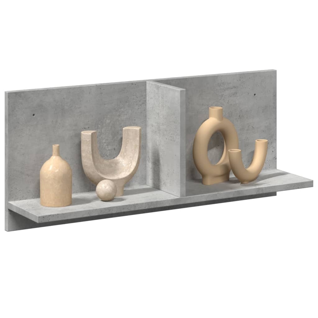 VidaXL Wandkast 70x16,5x30 cm bewerkt hout betongrijs
