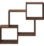 VidaXL Wandkast 78x18x71 cm bewerkt hout bruin eikenkleur
