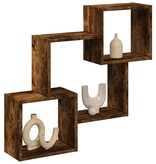 VidaXL Wandkast 78x18x71 cm bewerkt hout gerookt eikenkleurig
