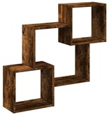 VidaXL Wandkast 78x18x71 cm bewerkt hout gerookt eikenkleurig