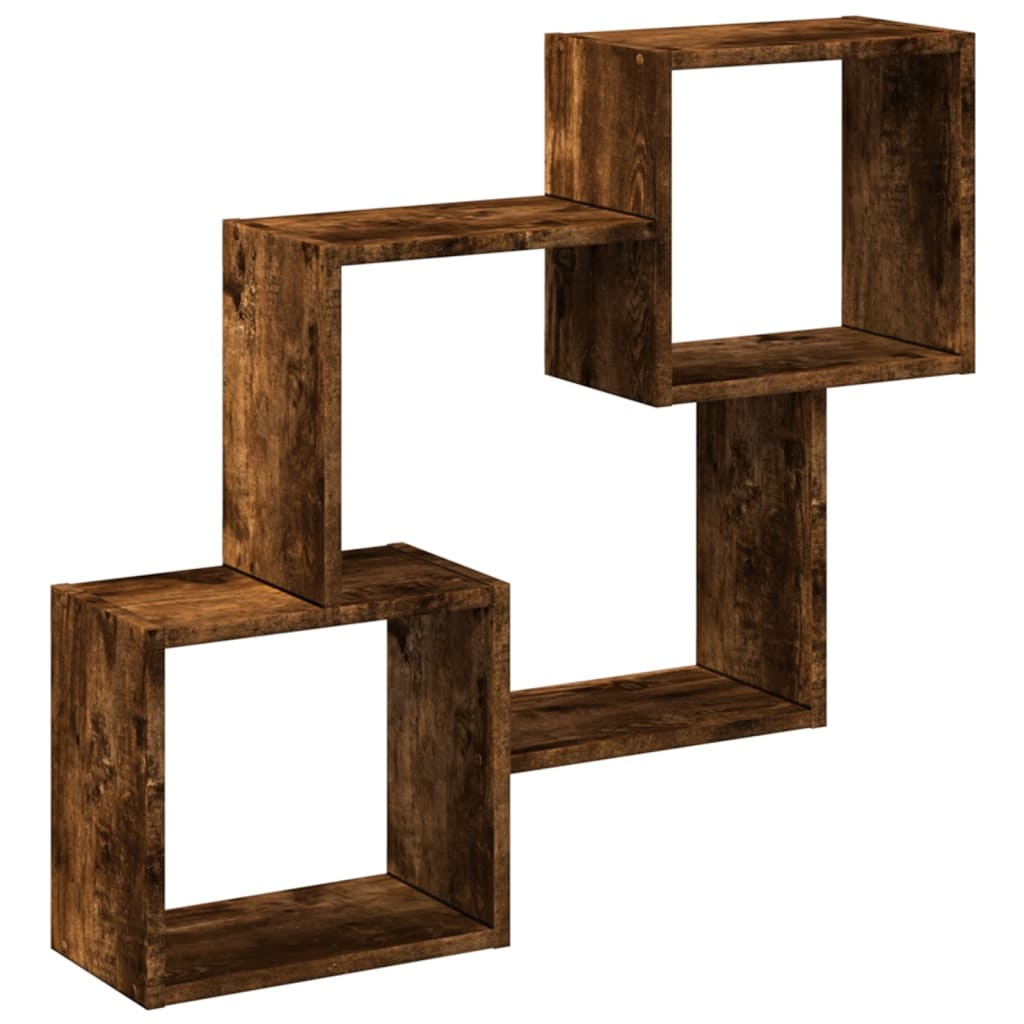 VidaXL Wandkast 78x18x71 cm bewerkt hout gerookt eikenkleurig